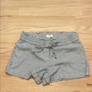 LOFT Gray High Waist Shorts with Elastic Waistband